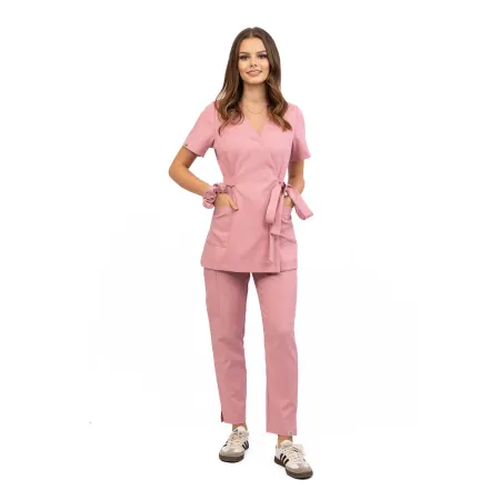 Spodnie medyczne MEDI TEDDY - VELVERDA DUSTY ROSE